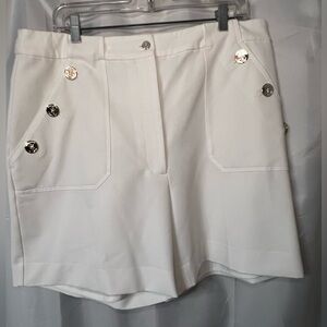 Super cute Tommy Hilfiger white walking shorts with silver buttons. size 16. EUC
